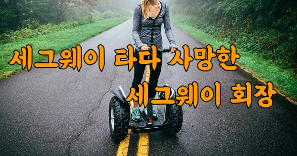 전동 휠 때문에 벼랑 끝에서 강으로 추락한 회장님